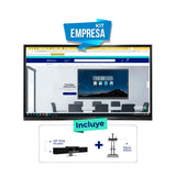 Pantalla Interactiva Samsung 75WAD, 75", Touch IR, Android 13 + Rack móvil + Cámara Poly Studio