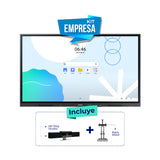 Pantalla Interactiva Samsung 86WAD, 86" Android 13 + Rack móvil + Cámara Poly Studio