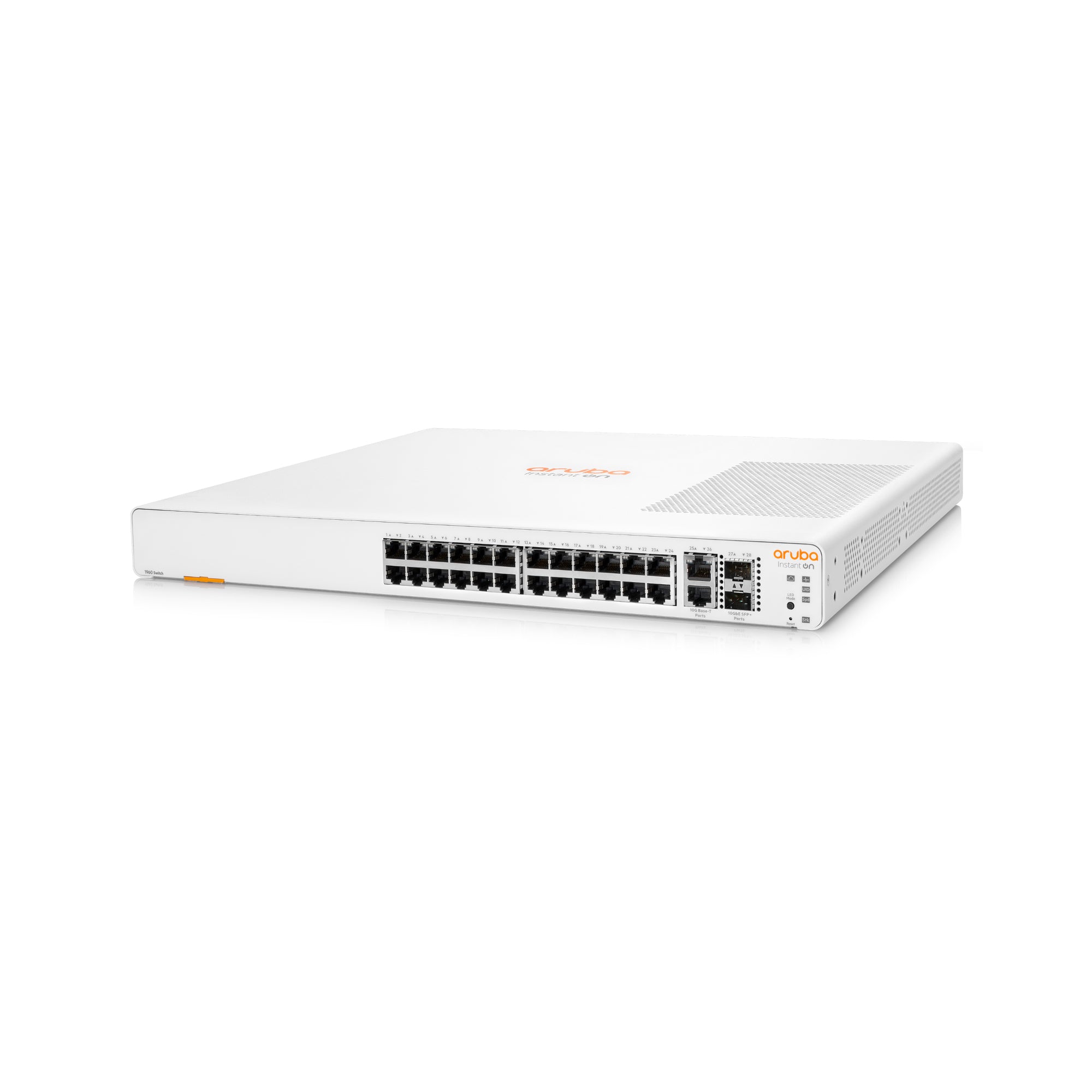 Switch Administrable HPE Aruba IO 1960, 24 GbE, 20/24PoE 240W, 04/24PoE 370W, 2 10GbT, 2 SFP+, L2, 2 Años (JL807A) Imagen secundaria del producto