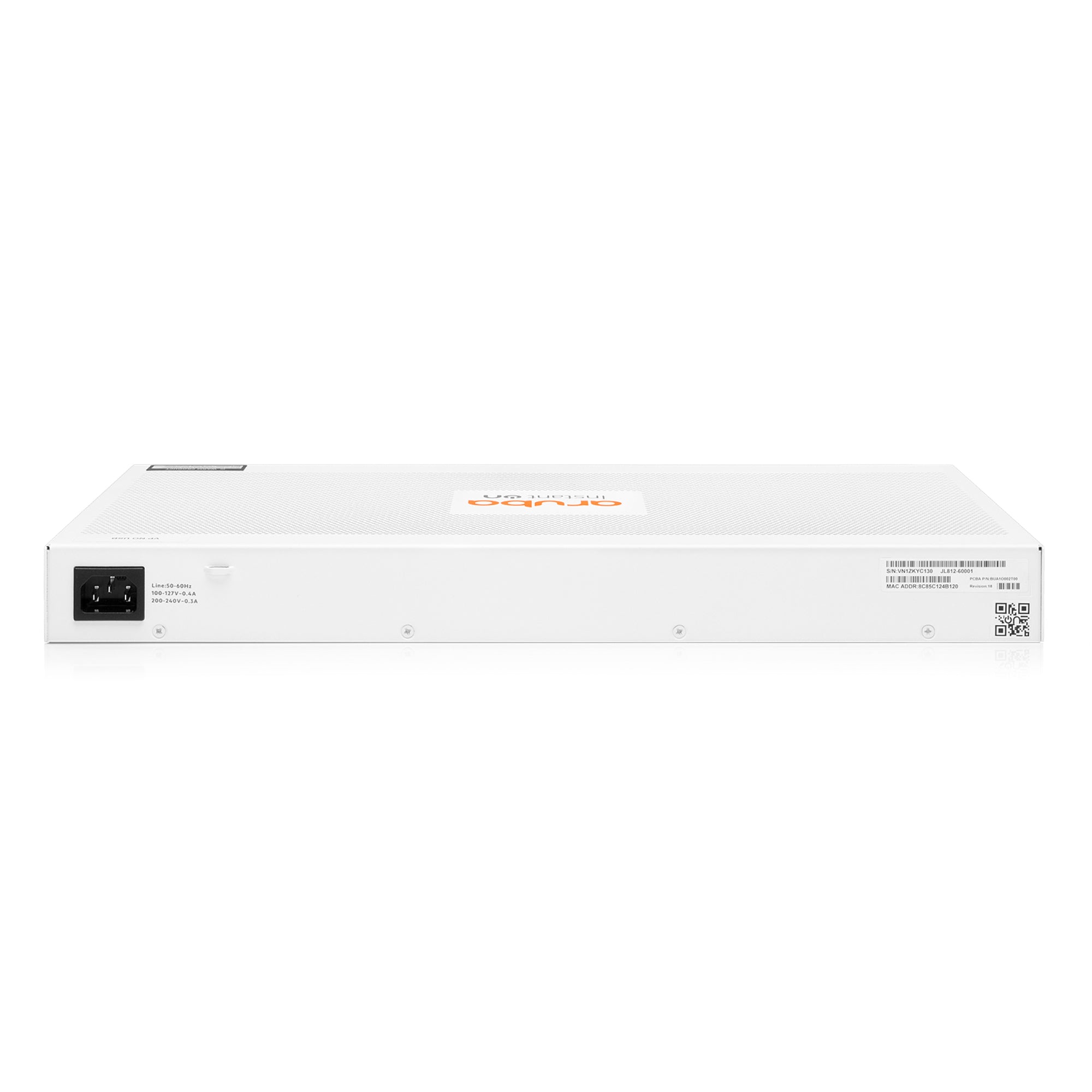 Switch Administrable HPE Aruba IO 1830, 24 GbE VISTA TRASERA
