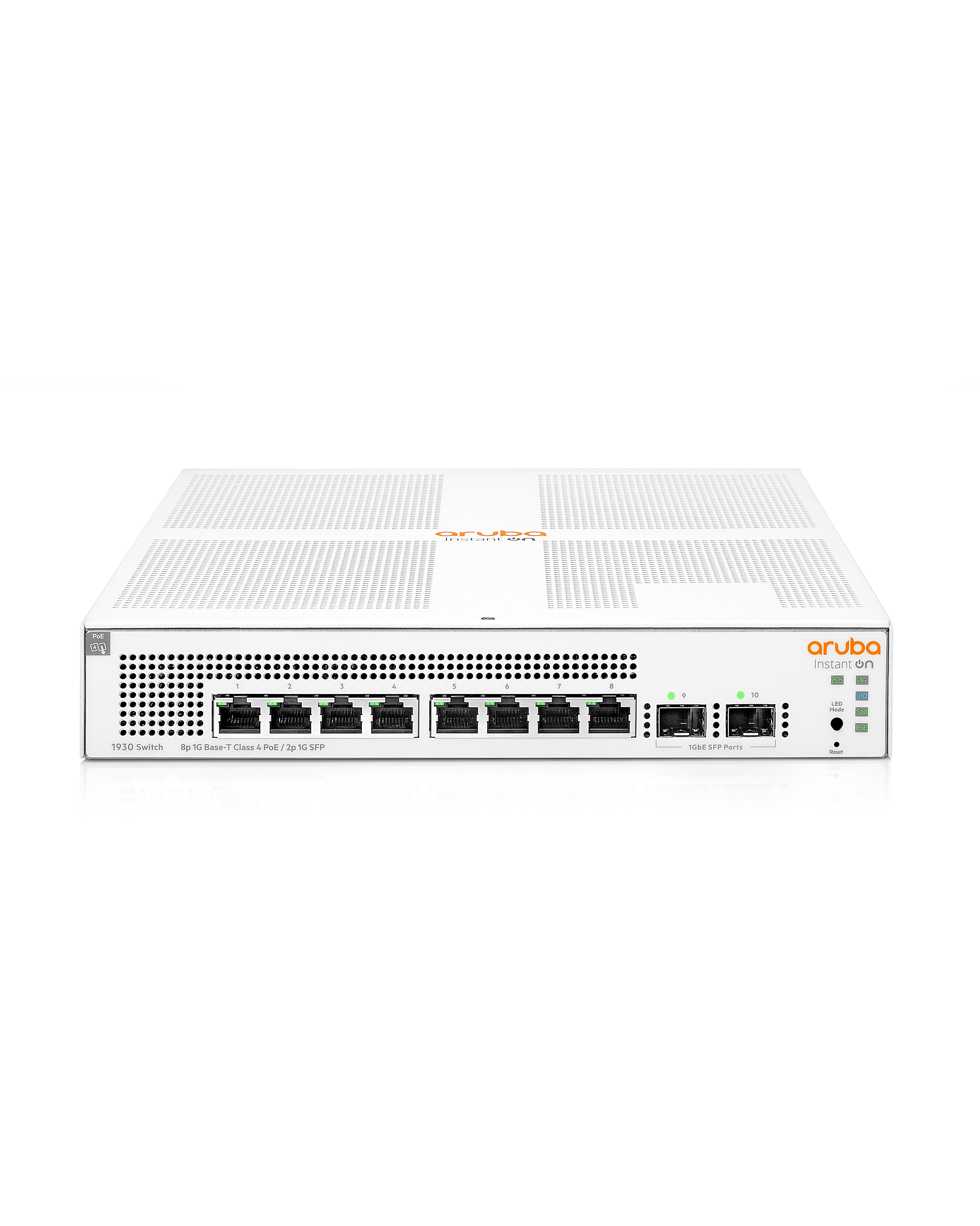 Switch Administrable HPE Aruba IO 1930, 8 GbE, PoE, 124W, 2 SFP, L2, 2 Años (JL681A) Imagen secundaria del producto