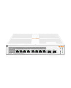 Switch Administrable HPE Aruba IO 1930, 8 GbE, PoE, 124W, 2 SFP, L2, 2 Años (JL681A) - Vista Frontal