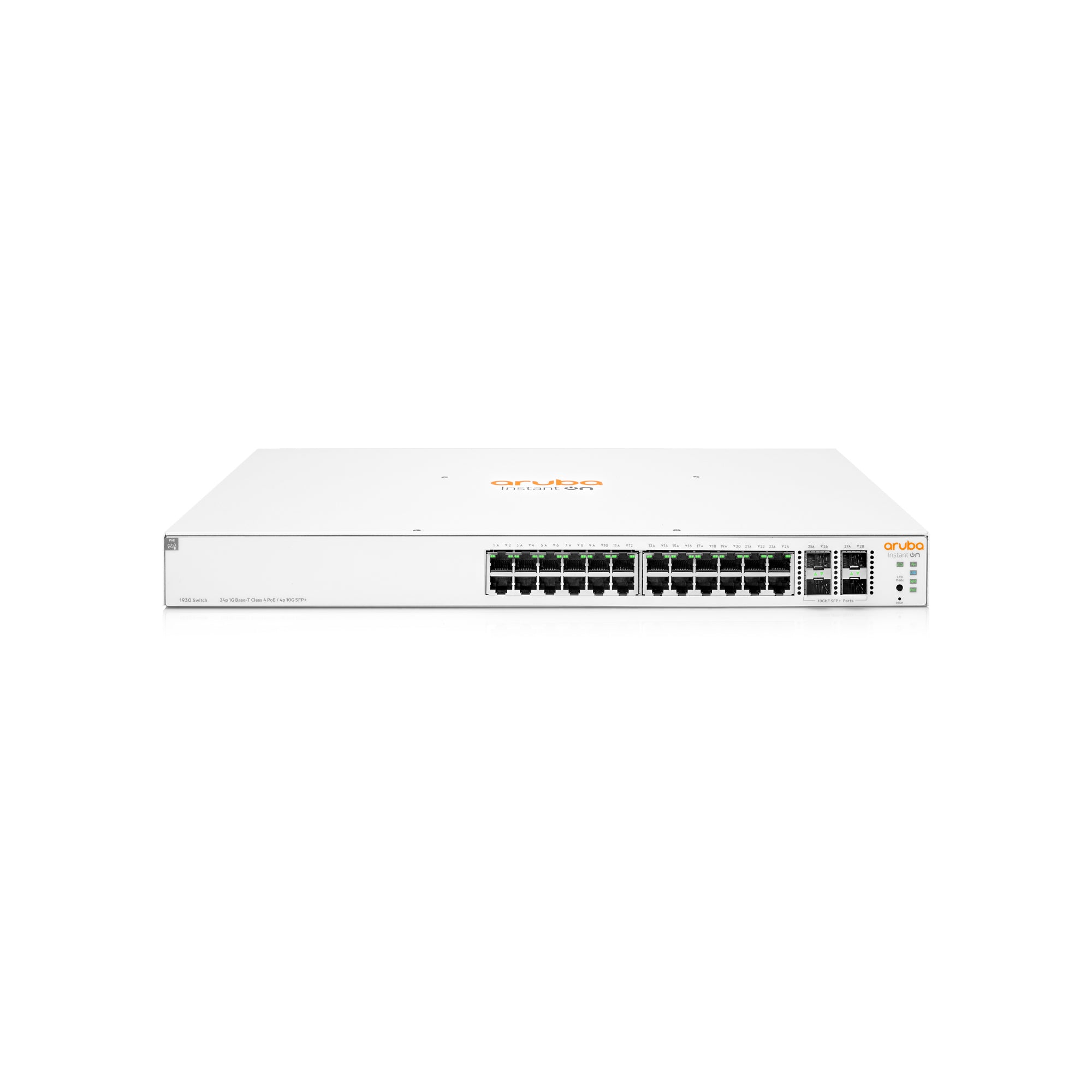 Switch Administrable HPE Aruba IO 1930, 24 GbE, PoE, 370W, 4 SFP+, L2, 2 Años (JL684B) Imagen secundaria del producto