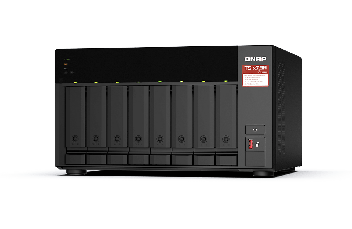 Almacenamiento NAS QNAP TS-873A-8G, 0TB, 4C, 8GB RAM, 8 bahías, 2 años