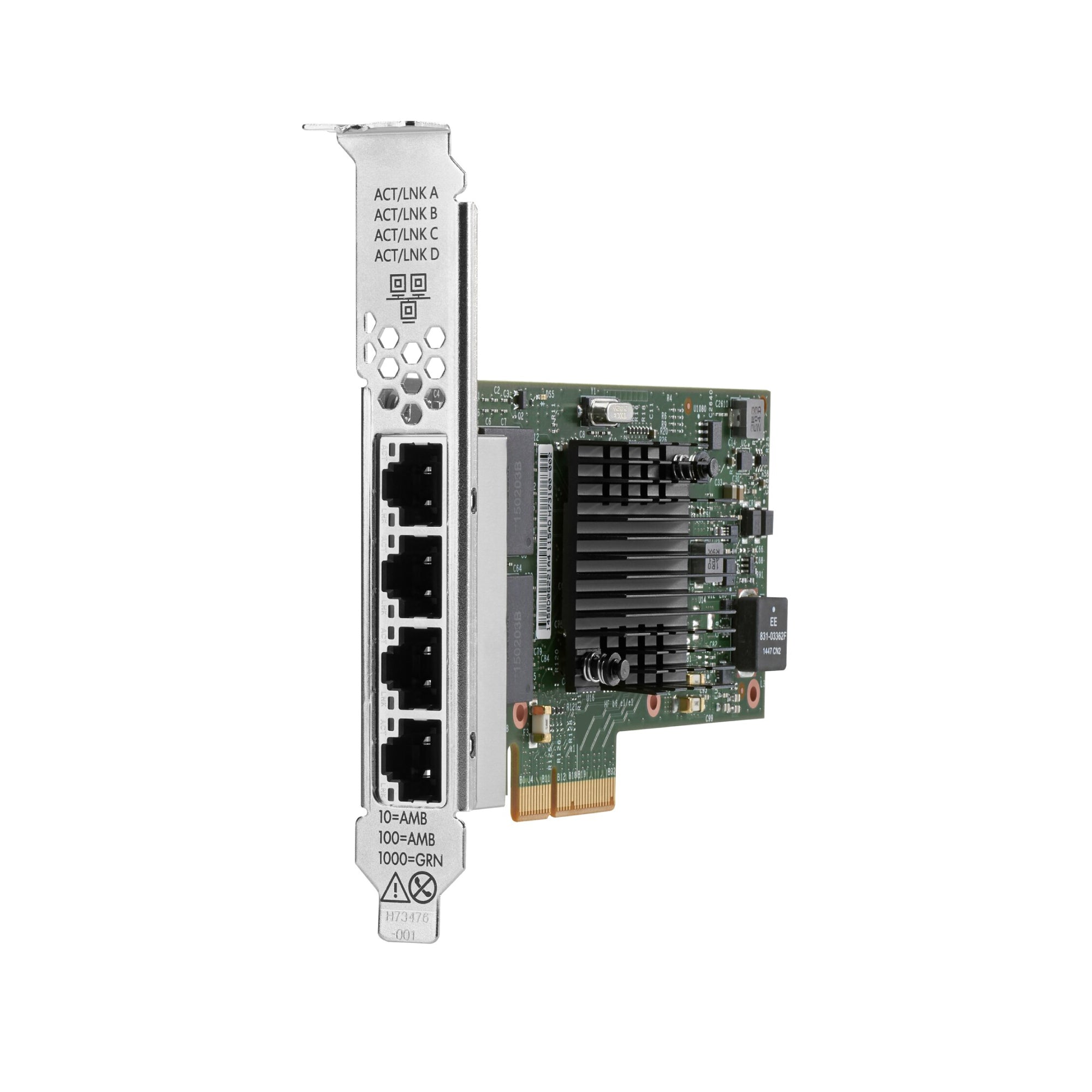 Tarjeta de Red Servidor HPE, Broadcom BCM5719, 1Gb, 4 Port, BASE-T, PCIe, 1Y (P51178-B21) Imagen principal del producto