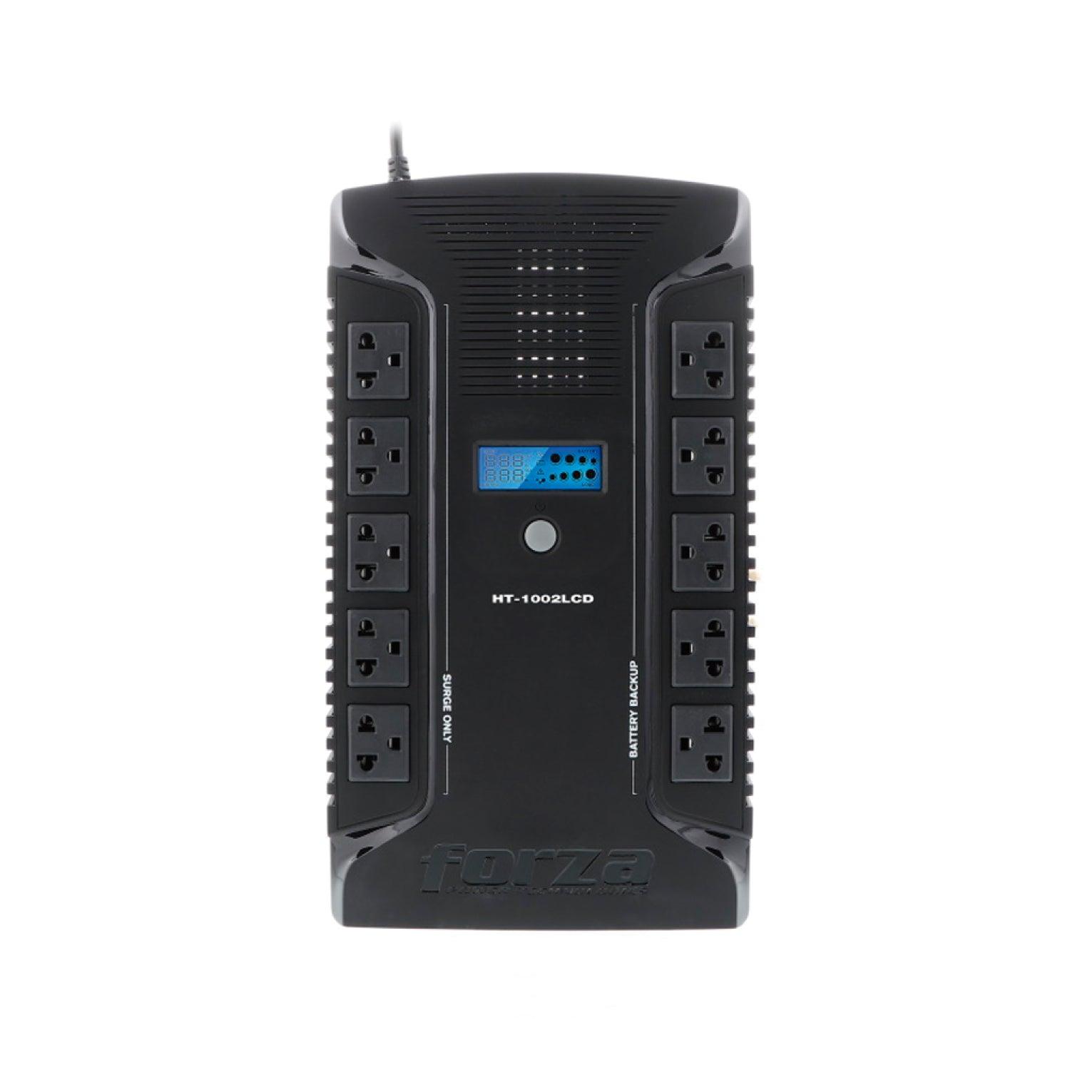 UPS Interactivo Forza, HT-1002LCD 1000VA, 500W, 10Tomas, 2USB