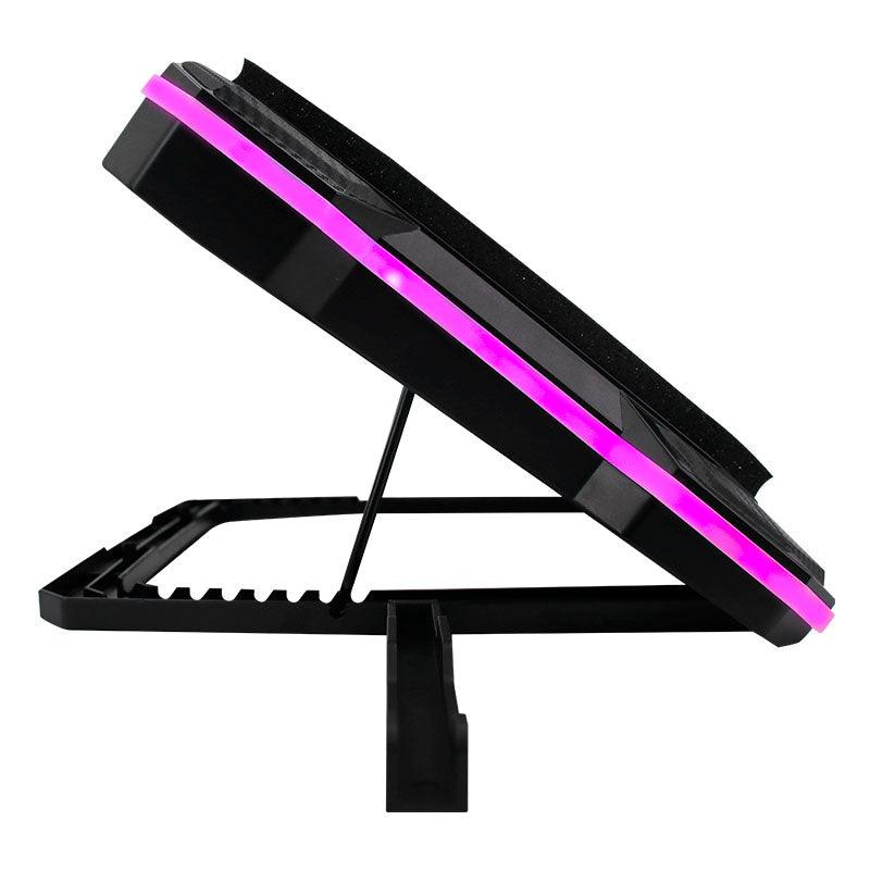 Cooler para laptop Teros TE-133N RGB, 19", 7 angulos ajustable, Negro, 1Y (TE7133N)