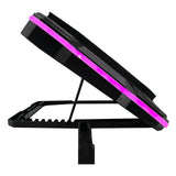 Cooler para laptop Teros TE-133N RGB, 19", 7 angulos ajustable, Negro, 1Y (TE7133N)