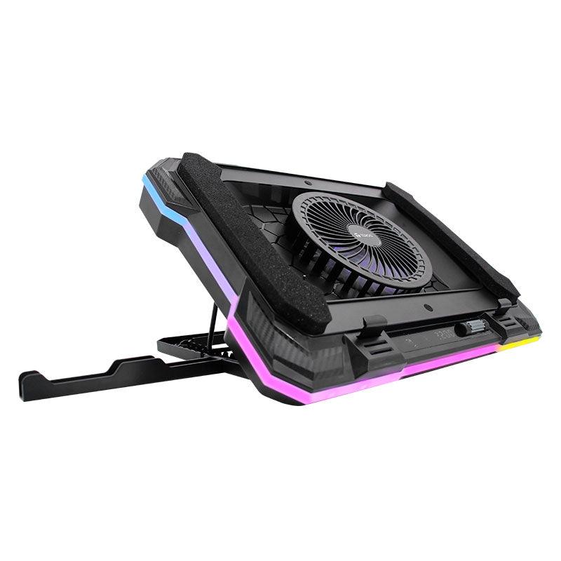 Cooler para laptop Teros TE-133N RGB, 19", 7 angulos ajustable, Negro, 1Y (TE7133N)