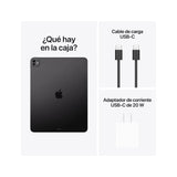 Tablet Apple iPad Pro, M4, 8GB, 256GB, 13" Retina XDR, WiFi6E, BT 5.3, Negro, 1 año (MVX23CL/A)