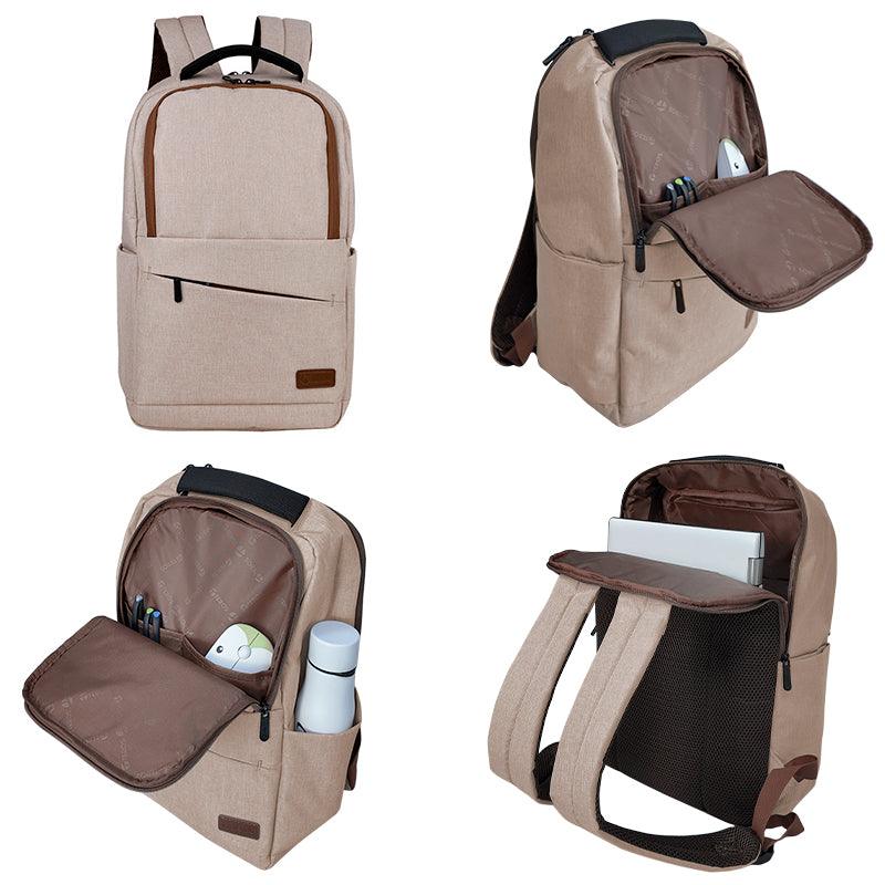 Mochila Teros TE-ACS9012, Poliester, Para Laptop 15.6", Beige (TE-ACS9012)