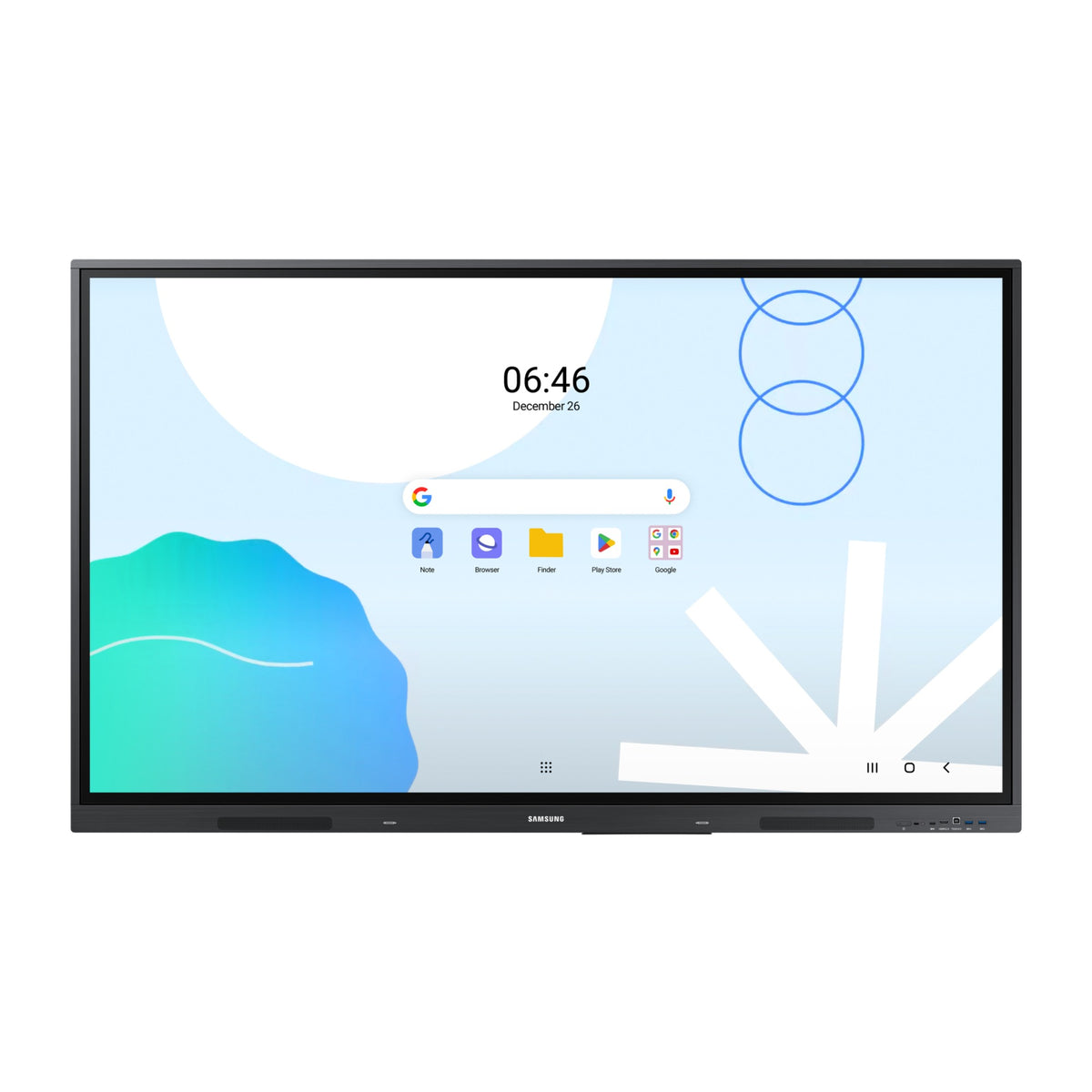 pantalla interactiva samsung de 86 pulgadas vista frontal