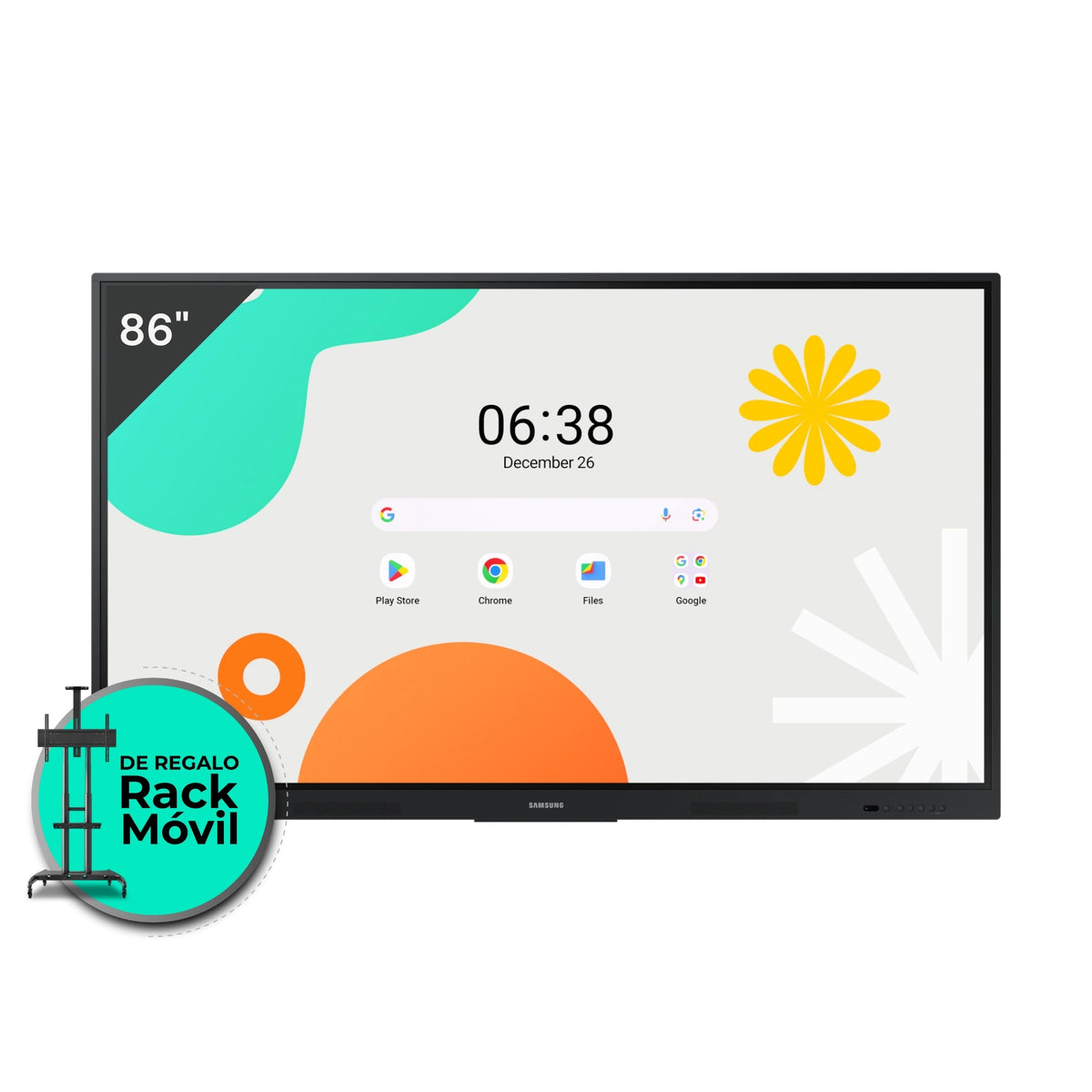 Pantalla Interactiva Samsung 86WAF, 86" Android 14
