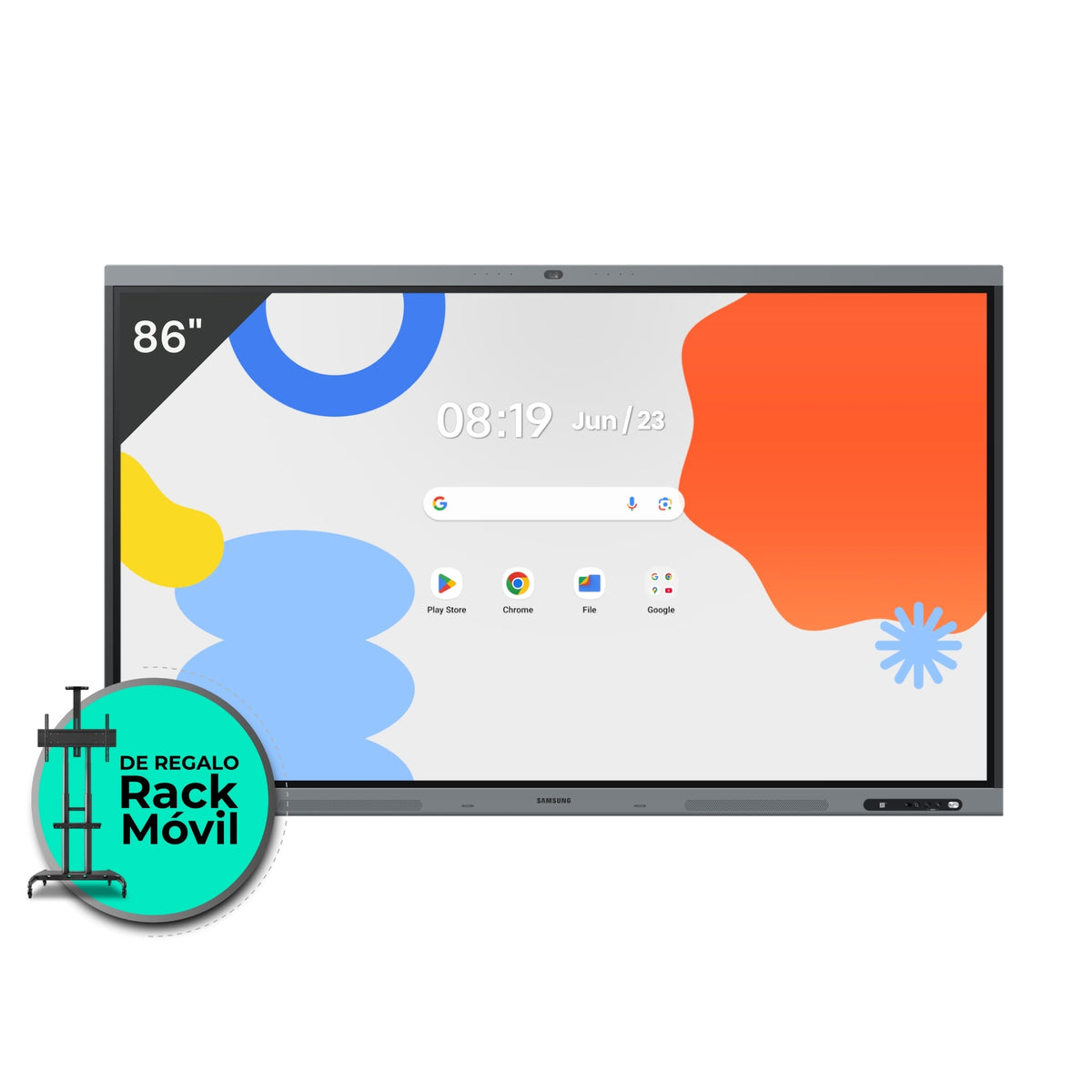 Pantalla Interactiva Samsung 86WAFX-P, 86 pulgadas, Android 15