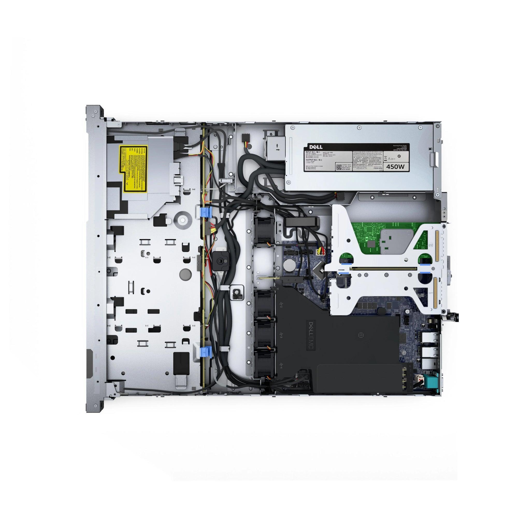 servidor dell poweredge r250 rack vista interna