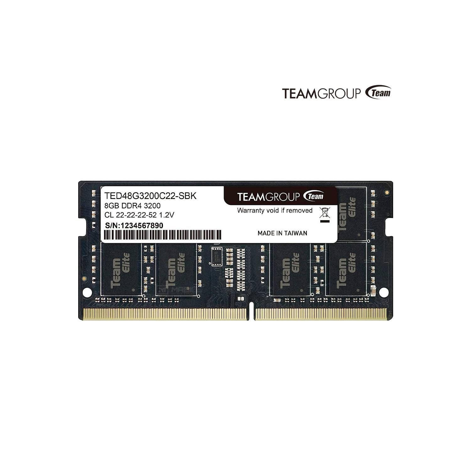 Memoria Sodimm TeamGroup Elite, 8GB, DDR4, 3200MHZ, CL22, 1Y (TED48G3200C22-S01) Imagen secundaria del producto