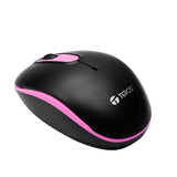 Mouse Teros TE5030 Wireless, Receptor USB, Negro bordes Rosados