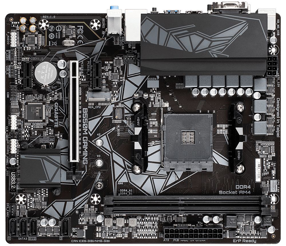 Mainboard Gigabyte B550M Gaming SK-AM4 - Ryzen  3Gen - PERU DATA