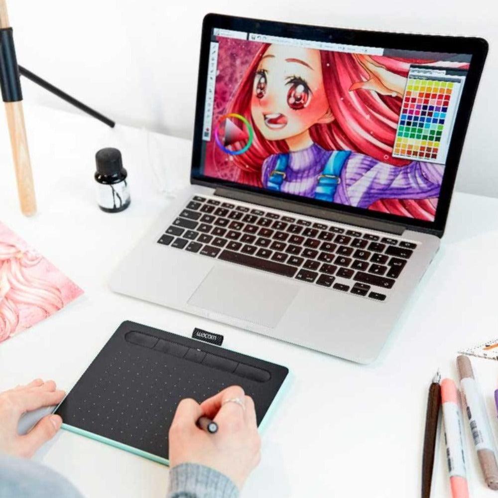 Tableta Gráfica Wacom Intuos Pen S Green con Bluetooth - PERU DATA