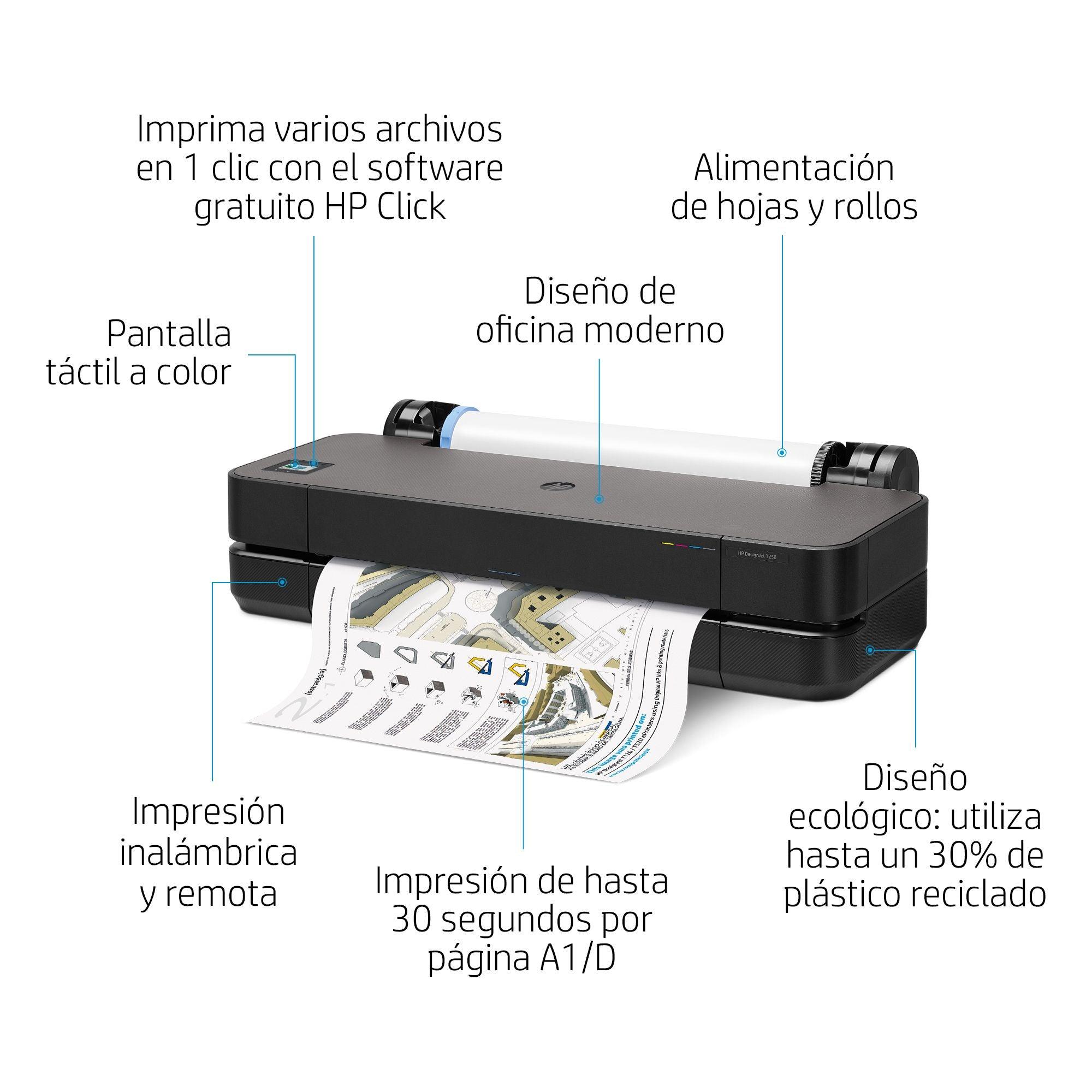 Plotter HP DesignJet T250, 24", A1, LAN, USB, WiFi (5HB06D)