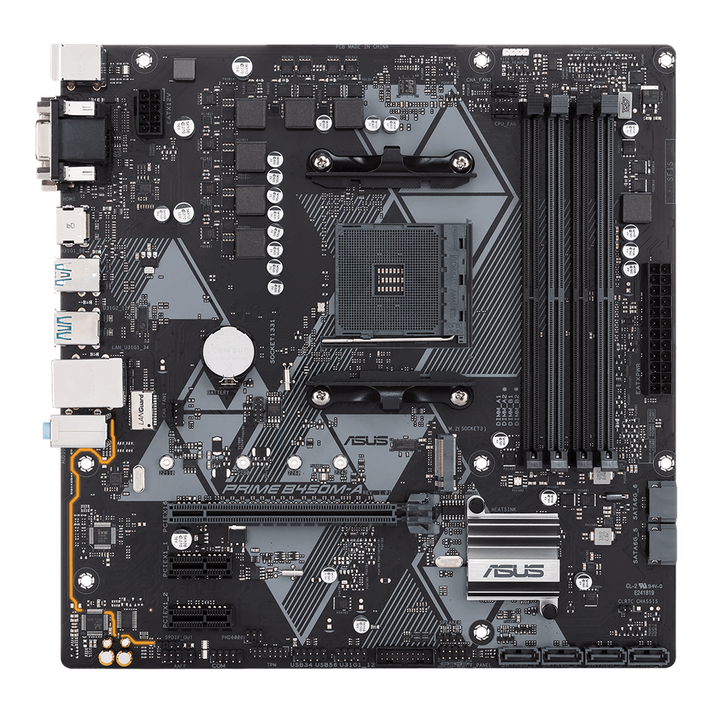 Mainboard Asus B450M-A DDR4, AM4 para Ryzen