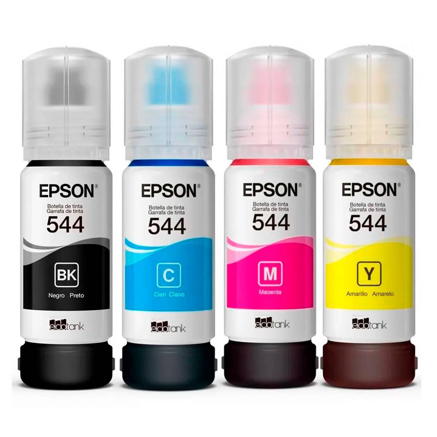 Pack de Tintas EPSON T544 Negro, Amarillo, Cian y Magenta (Sist. Continuo) Imagen principal del producto