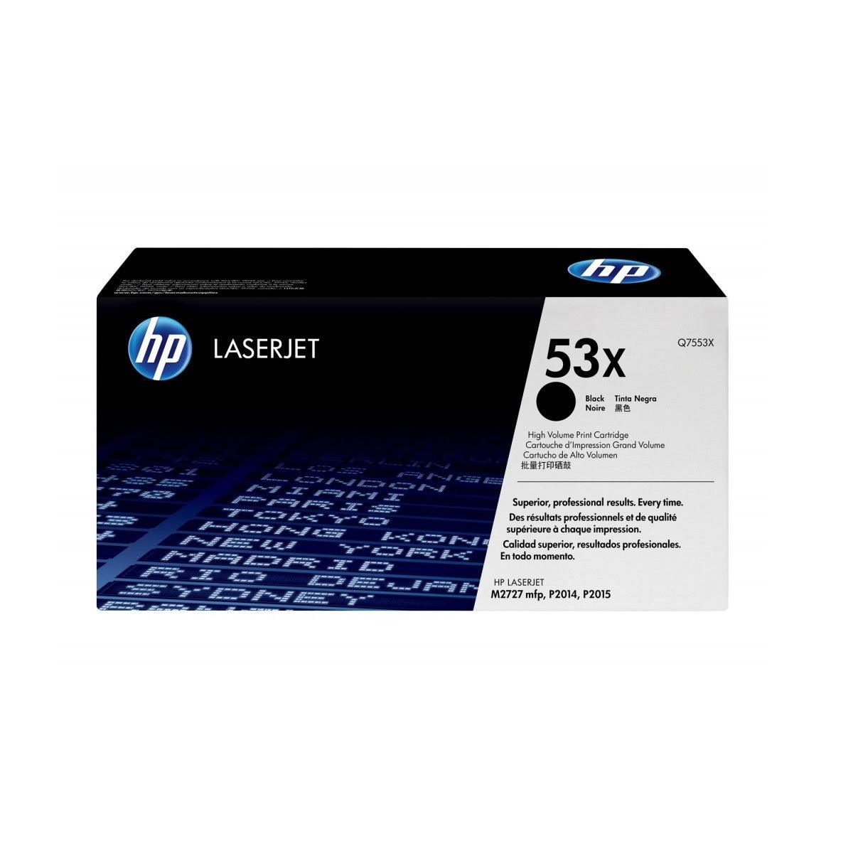 Toner HP 53X Negro LaserJet P2015 7K, 6m  (Q7553X)