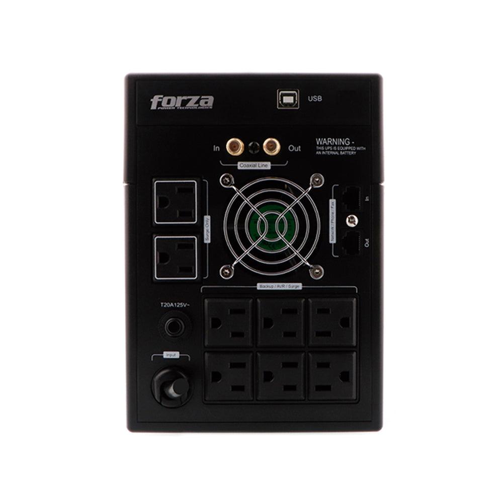 UPS Interactivo Forza, FX-1500LCD-U 1500VA, 840W, 8Tomas, 2 Años Imagen secundaria del producto