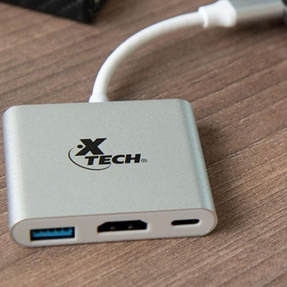 Adaptador Xtech XTC-565 Hub USB C A HDMI / USB 3.0 / USB C