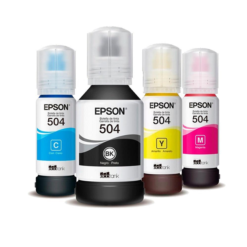 Pack de Tintas EPSON T504 Negro, Amarillo, Cian y Magenta Imagen principal del producto