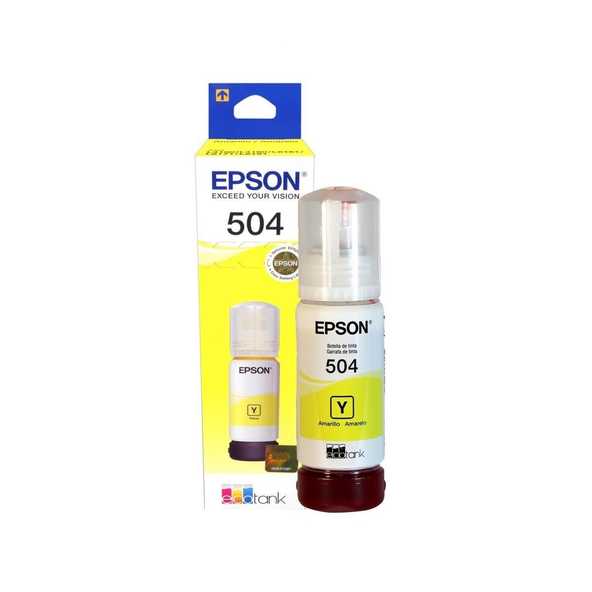Tinta EPSON T504, Sistema Continuo - Amarillo - PERU DATA Imagen principal del producto